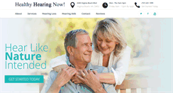 Desktop Screenshot of healthyhearingnow.com